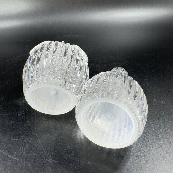 Gorham Apple And Pear Fruit Salt And Pepper Shakers Set 2 Clear Vintage Crystal - Picture 12 of 13